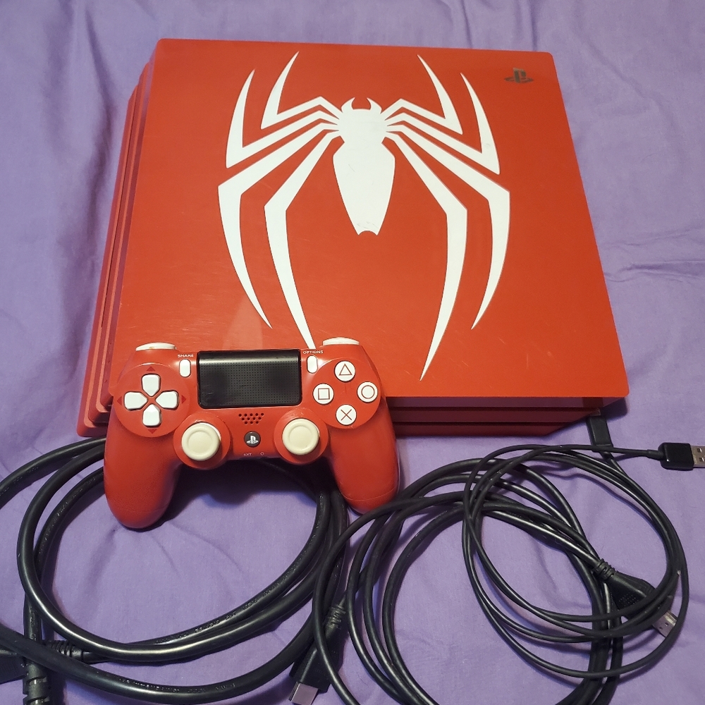 Limited edition Spiderman PS4 console
